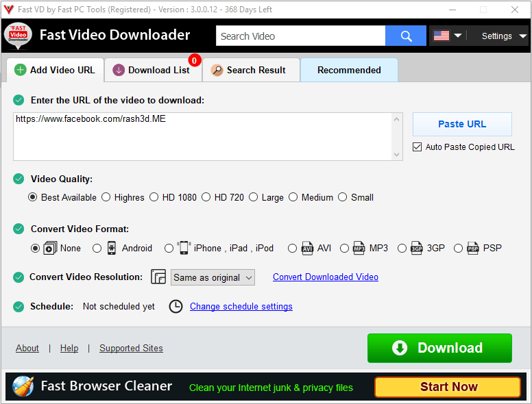 Fast Video Downloader 3.0.0.12