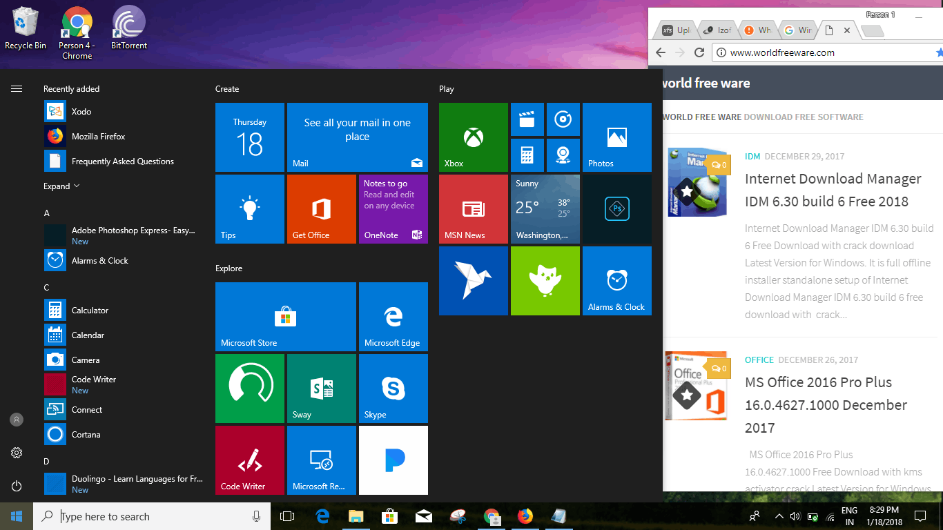 Windows 10 RS3 AIO crack download