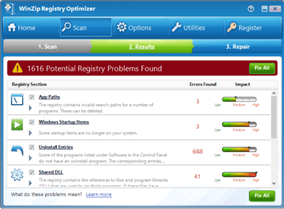 WinZip Registry Optimizer 4 crack download