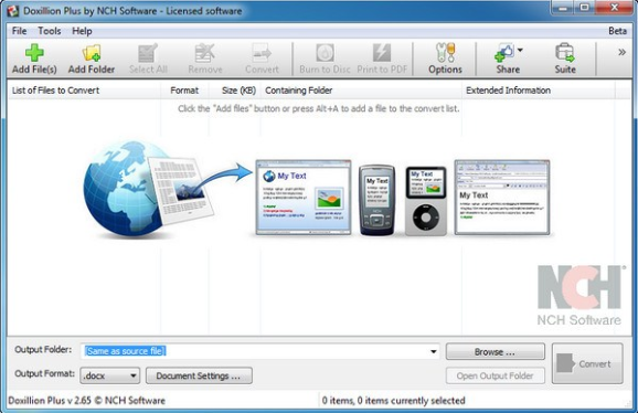 NCH Doxillion Document and PDF Converter Plus 2.6