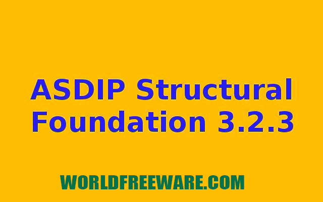 ASDIP Structural Foundation 3.2.3 Free Download​