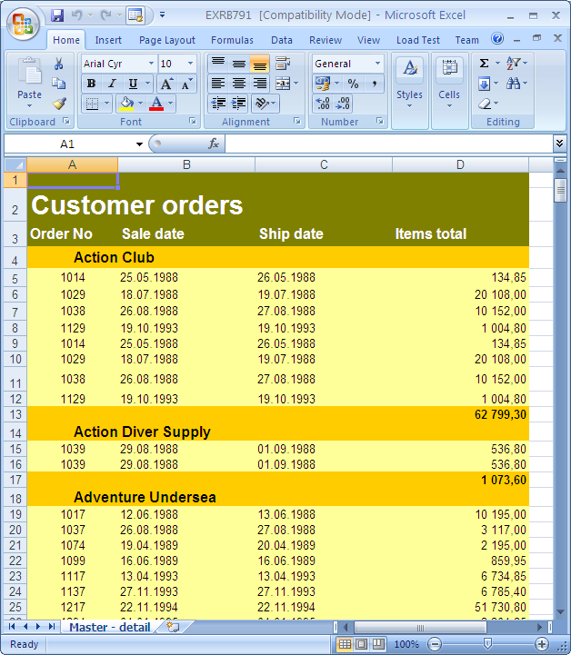 EMS Advanced Excel Report Free Download