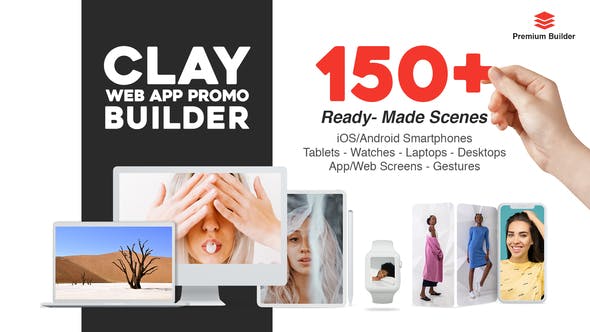 Videohive Clay Web App Promo Builder 28890153 Free Download