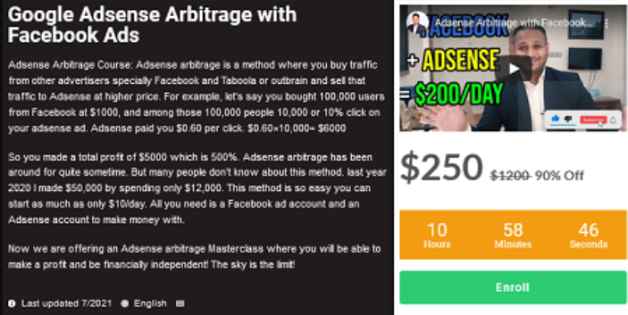 ifthaker – AdSense Arbitrage Full Masterclass Course