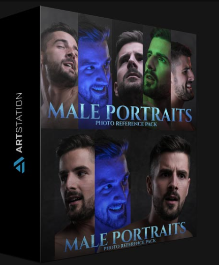 ARTSTATION – MALE PORTRAITS PHOTO REFERENCE PACK FOR ARTISTS 895 JPEGS BY SATINE ZILLAH