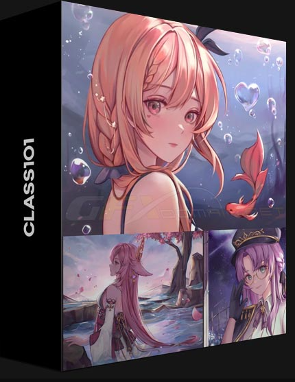 CLASS101 – PAINT BEAUTIFUL ANIME CHARACTERS WITH STRIKING LIGHTING BY CHIKENRYICE