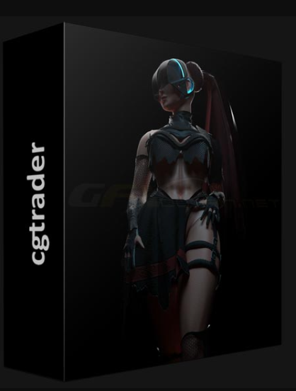CGTRADER – SCI FI SEXY GIRL LOW-POLY 3D MODEL
