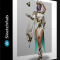 SKETCHFAB – CYBERPUNK-ANCIENT EGYPT GIRL 3D PRINT MODEL (Premium)
