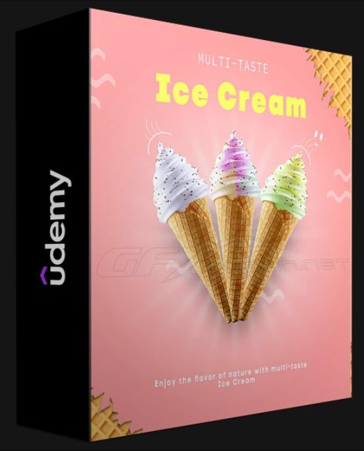 UDEMY – CINEMA 4D MASTERCLASS CREATING ICE CREAM PRODUCT